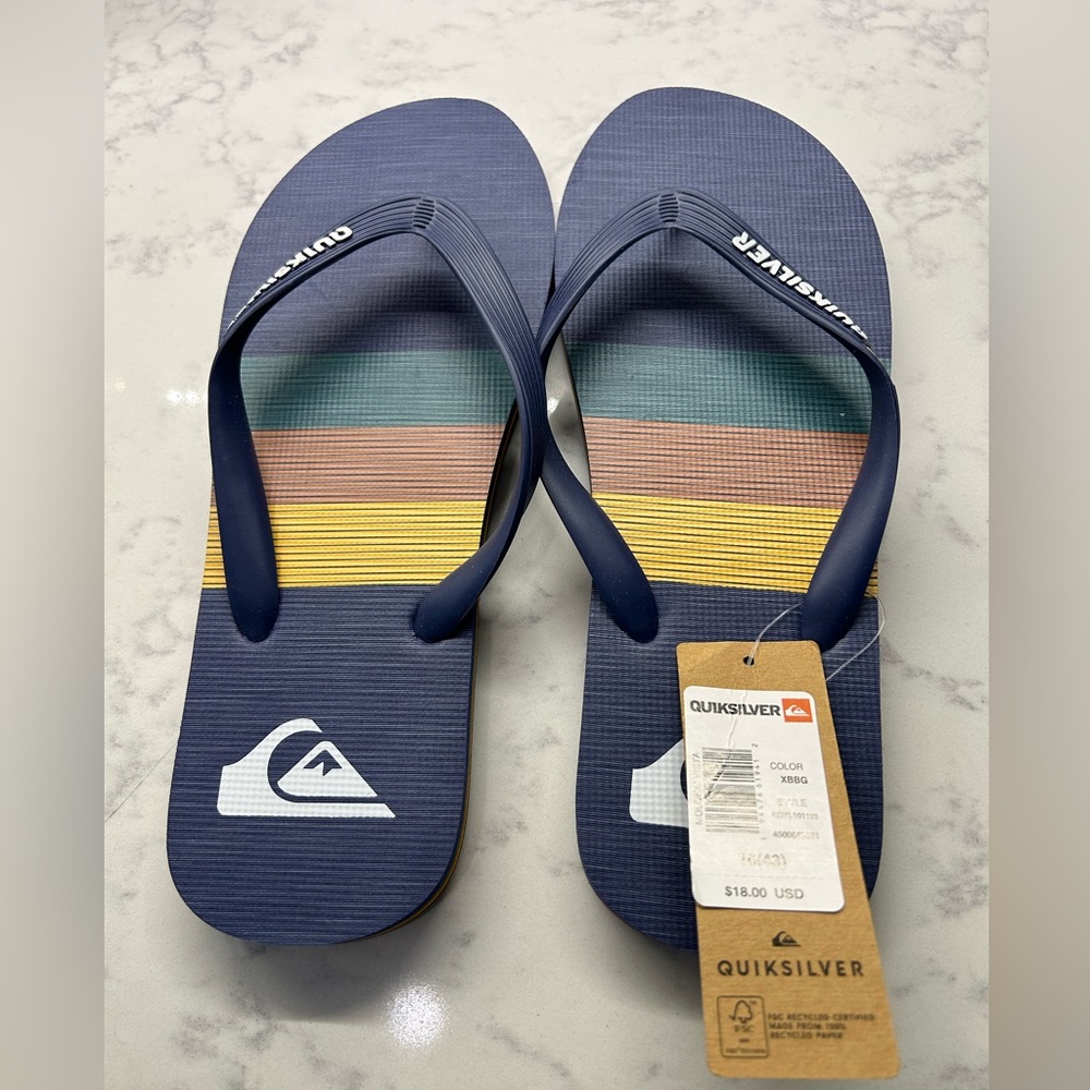 Quicksilver Men’s Navy Blue flip flops